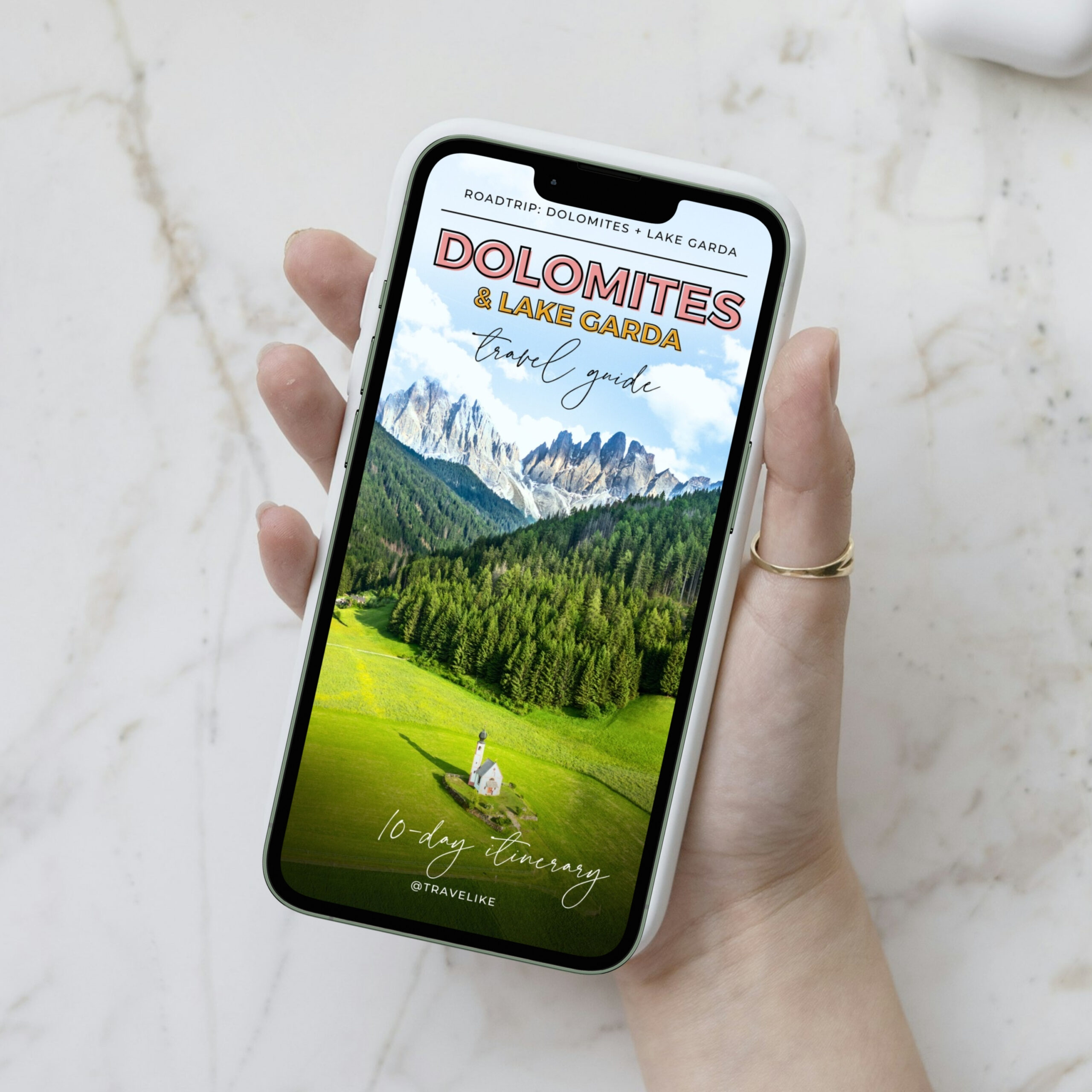 Italian Dolomites + Lake Garda in 10 Days – Mobile Travel Guide + Interactive Map with 70+ pins